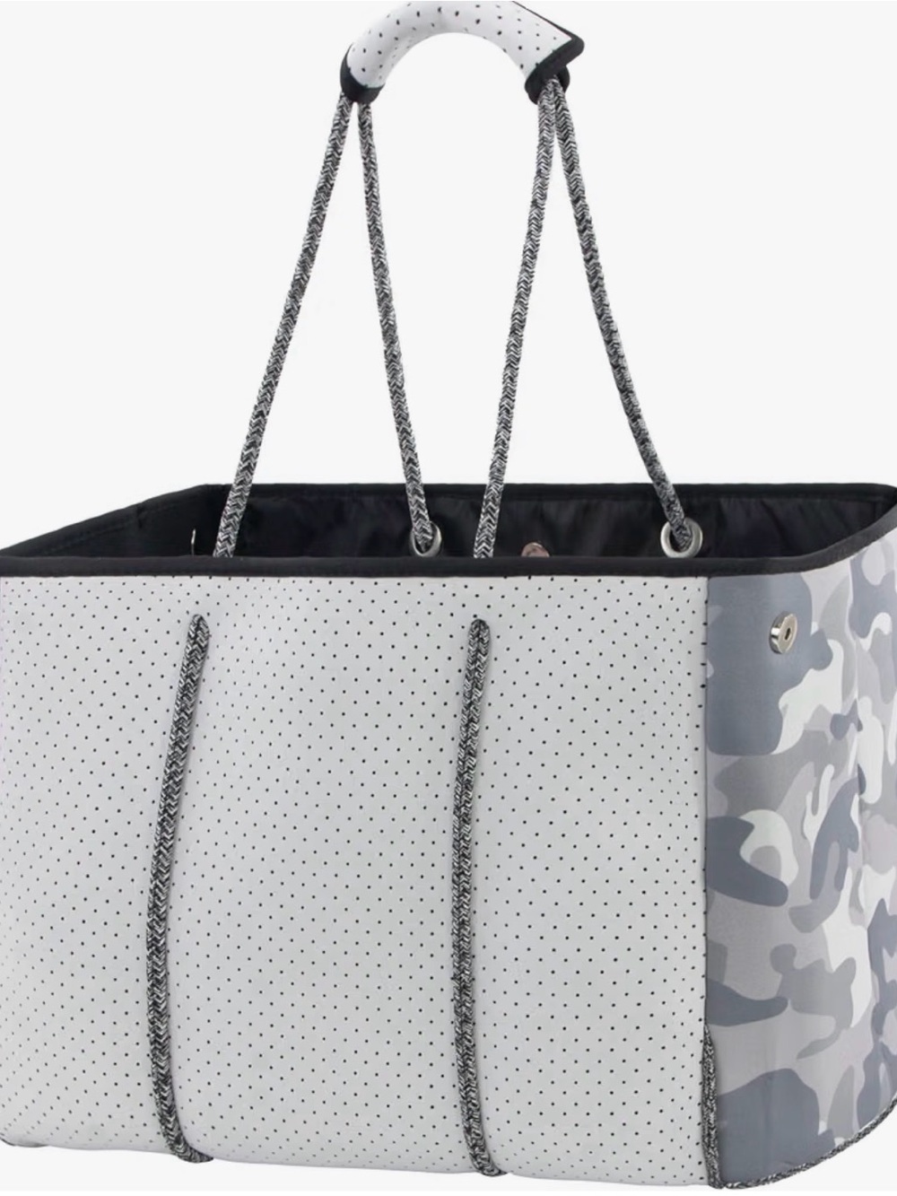 QOGIR XL Waterproof Gray/White Camo Tote Bag Removable Pad 2 Pockets